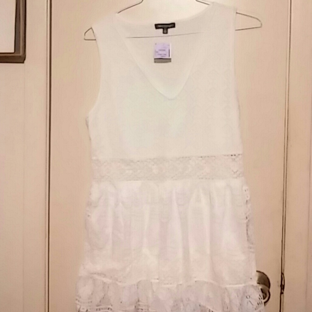 White lace shirt